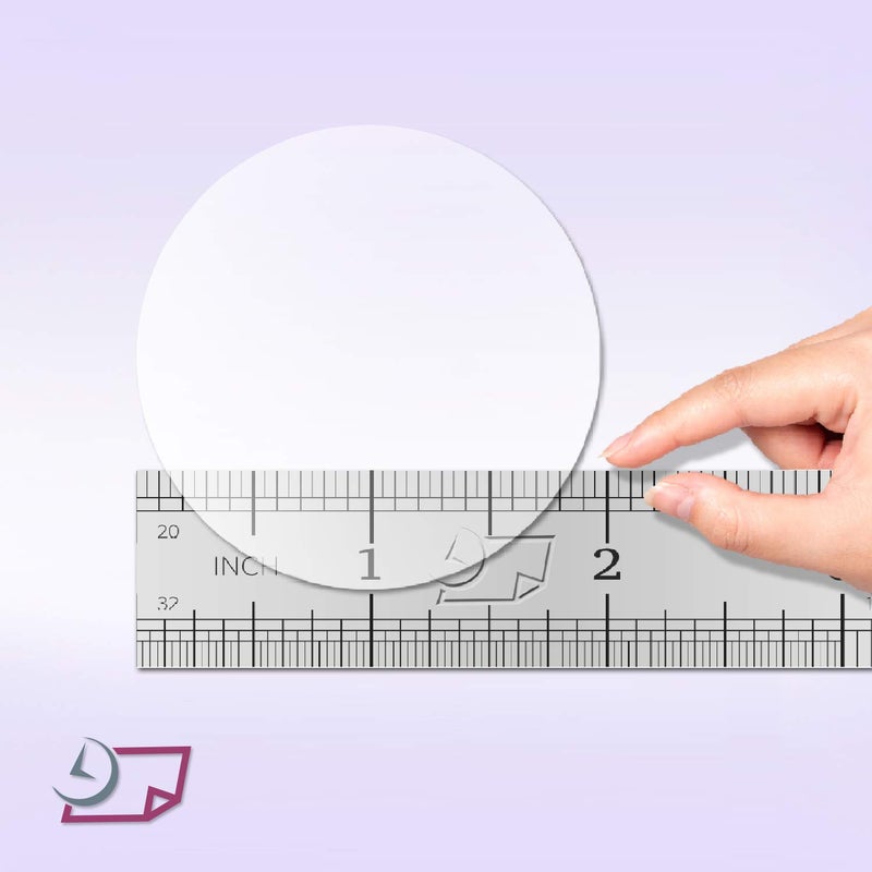 NextDayLabels ملصقات دائرية شفافة من نكست داي - 500 قطعة - ملصقات ختم دائرية 2" على لفة - ملصقات ويفر شفافة للتغليف، البريد، البيع بالتجزئة، الحرف، والأظرف - مصنوعة في الولايات المتحدة - Image 4